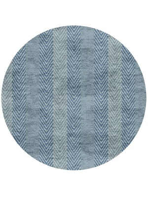 Velocity Round Hand Knotted Bamboo Silk custom handmade rug