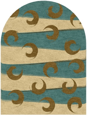 Veneer Arch Hand Knotted Tibetan Wool custom handmade rug