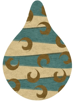 Veneer Drop Hand Knotted Tibetan Wool custom handmade rug