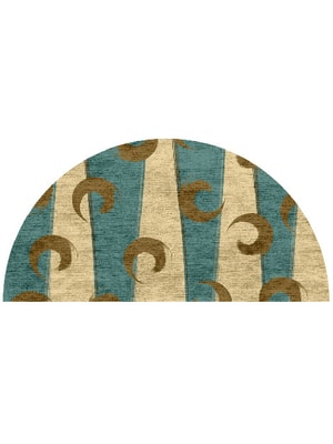 Veneer Halfmoon Hand Knotted Bamboo Silk custom handmade rug