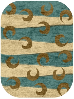 Veneer Oblong Hand Knotted Bamboo Silk custom handmade rug