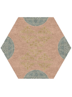 Venice Hexagon Hand Knotted Tibetan Wool custom handmade rug
