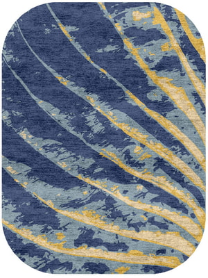 Vennation Oblong Hand Knotted Bamboo Silk custom handmade rug