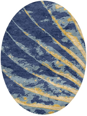 Vennation Oval Hand Knotted Bamboo Silk custom handmade rug