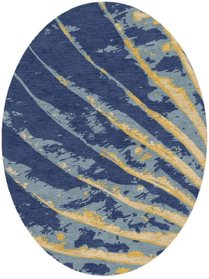 Vennation Oval Hand Knotted Tibetan Wool custom handmade rug