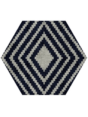 Virgo Hexagon Hand Knotted Bamboo Silk custom handmade rug