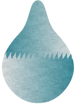 Wave Drop Hand Knotted Bamboo Silk custom handmade rug