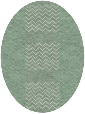 Waveweave Oval Hand Knotted Tibetan Wool custom handmade rug