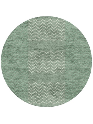 Waveweave Round Hand Knotted Bamboo Silk custom handmade rug
