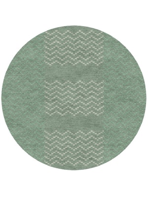 Waveweave Round Hand Knotted Tibetan Wool custom handmade rug
