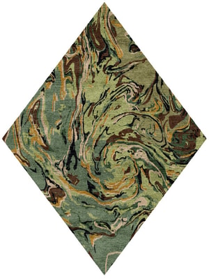 Whirly-8 Diamond Hand Knotted Bamboo Silk custom handmade rug