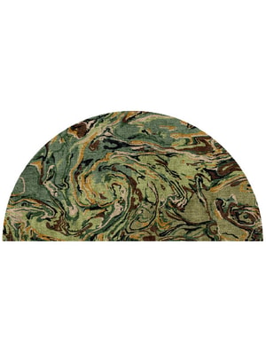 Whirly-8 Halfmoon Hand Knotted Bamboo Silk custom handmade rug