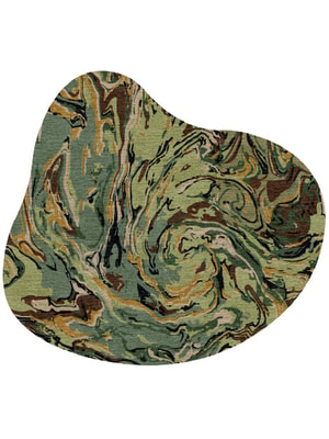 Whirly-8 Splash Hand Knotted Tibetan Wool custom handmade rug