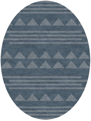 wind Oval Hand Knotted Tibetan Wool custom handmade rug