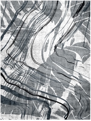 Wind Currents Rectangle Hand Knotted Bamboo Silk custom handmade rug