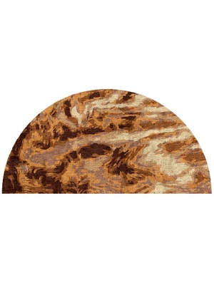 Yak Fur Halfmoon Hand Knotted Bamboo Silk custom handmade rug