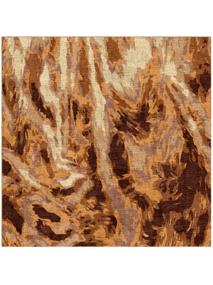 Yak Fur Square Hand Knotted Bamboo Silk custom handmade rug