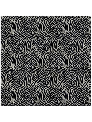 Zebra Hide Square Hand Knotted Bamboo Silk custom handmade rug