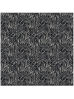 Zebra Hide Square Hand Knotted Tibetan Wool custom handmade rug