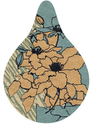 Zinia Drop Hand Knotted Tibetan Wool custom handmade rug