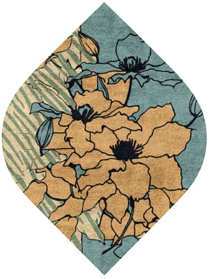 Zinia Ogee Hand Tufted Bamboo Silk custom handmade rug