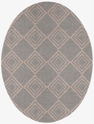 Zircon Oval Flatweave New Zealand Wool custom handmade rug