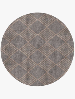 Zircon Round Flatweave Bamboo Silk custom handmade rug