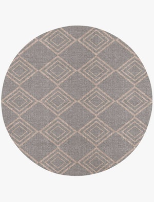 Zircon Round Flatweave New Zealand Wool custom handmade rug