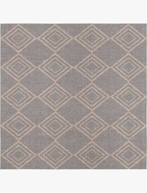 Zircon Square Flatweave New Zealand Wool custom handmade rug