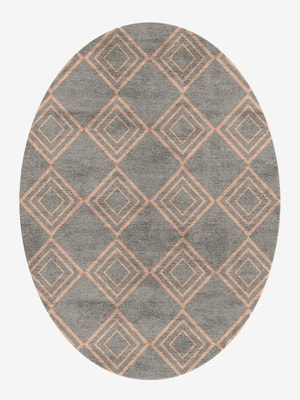 Zircon Oval Hand Knotted Bamboo Silk custom handmade rug