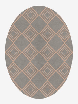 Zircon Oval Hand Knotted Tibetan Wool custom handmade rug