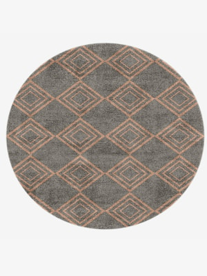 Zircon Round Hand Knotted Bamboo Silk custom handmade rug