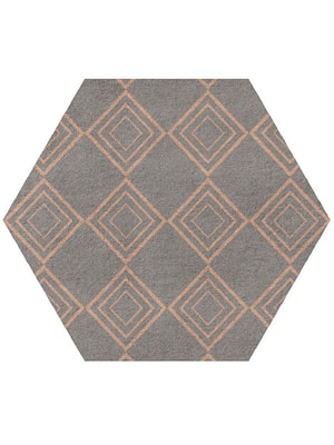 Zircon Hexagon Hand Tufted Pure Wool custom handmade rug