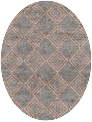 Zircon Oval Hand Tufted Bamboo Silk custom handmade rug