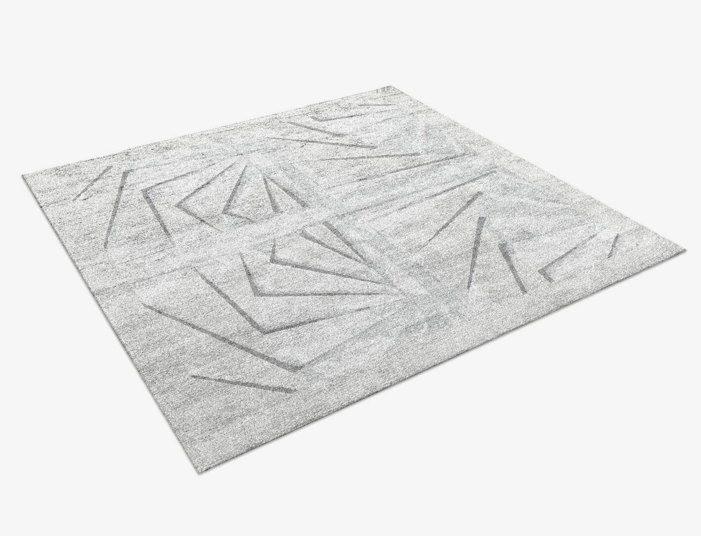 Abaca Origami Square Hand Knotted Bamboo Silk Custom Rug by Rug Artisan