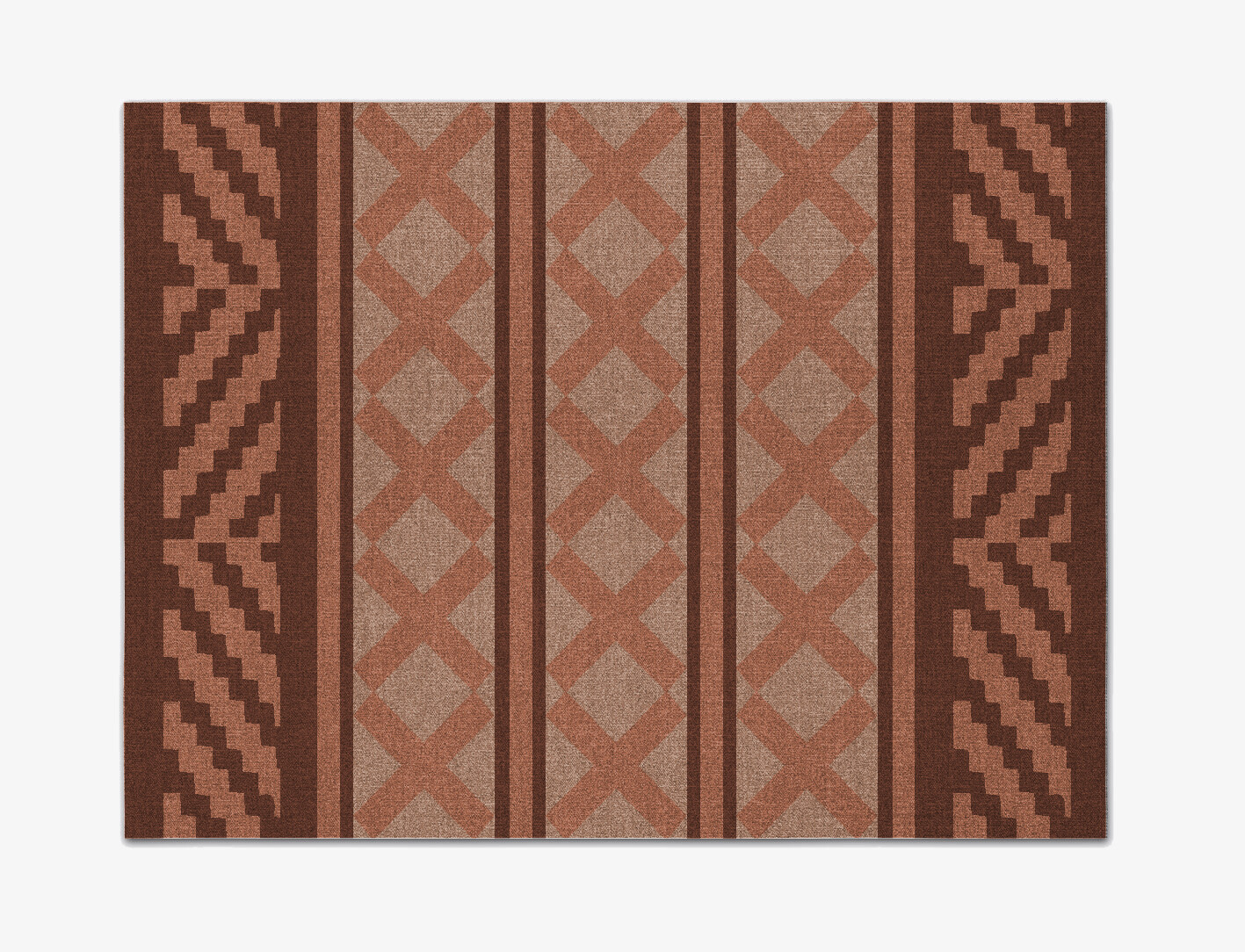 Abacus Geometric Rectangle Flatweave New Zealand Wool Custom Rug by Rug Artisan