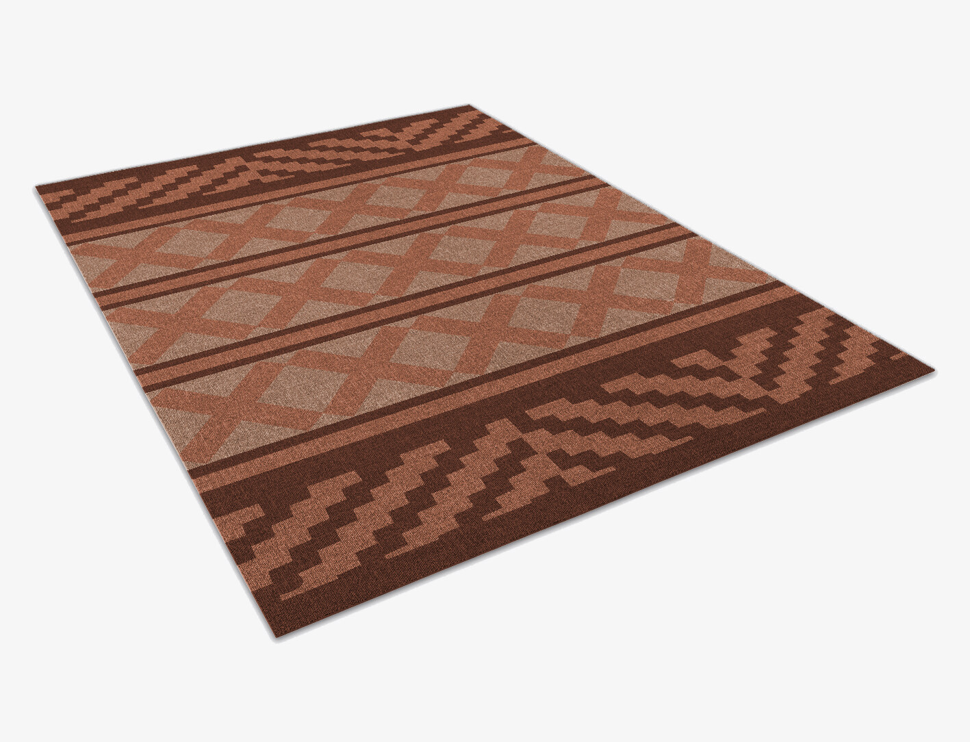 Abacus Geometric Rectangle Flatweave New Zealand Wool Custom Rug by Rug Artisan