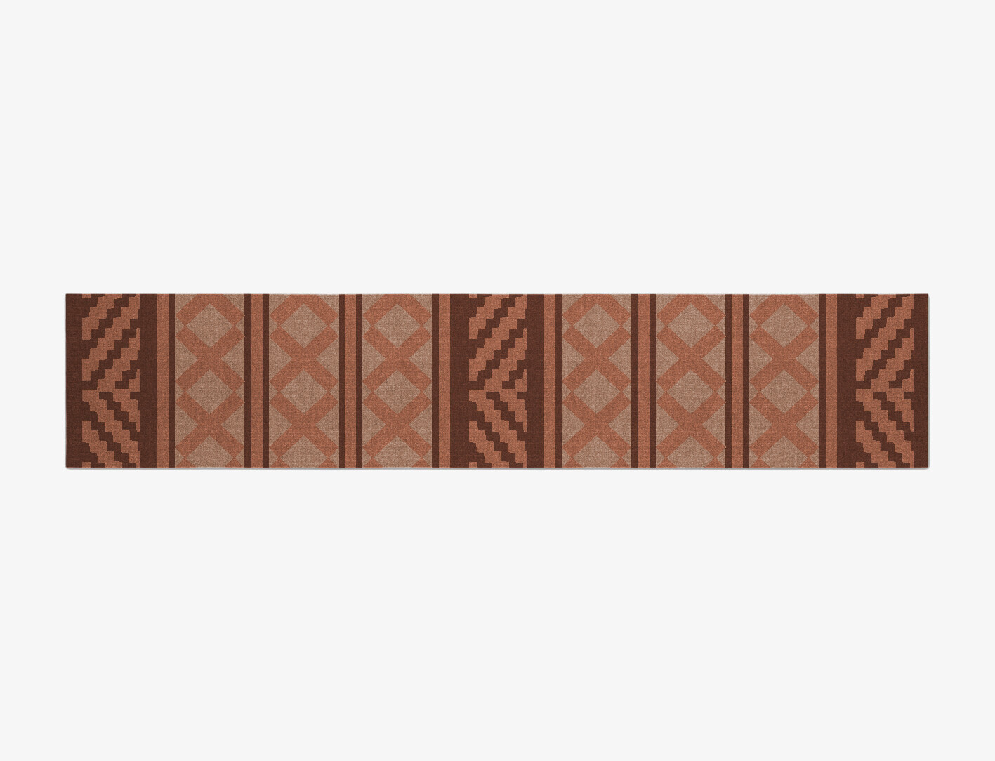 Abacus Geometric Runner Flatweave New Zealand Wool Custom Rug by Rug Artisan