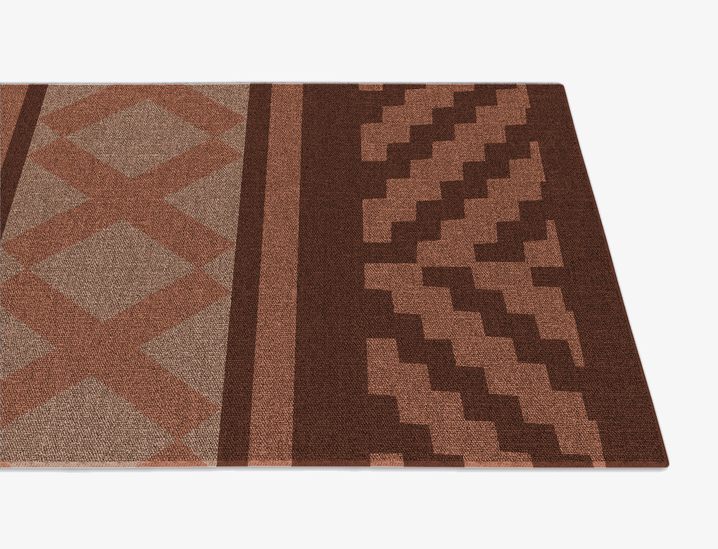 Abacus Geometric Runner Flatweave New Zealand Wool Custom Rug by Rug Artisan