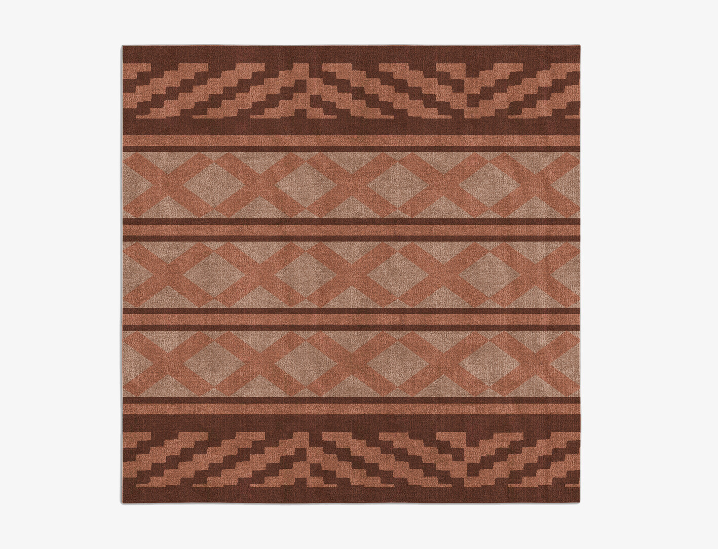 Abacus Geometric Square Flatweave New Zealand Wool Custom Rug by Rug Artisan