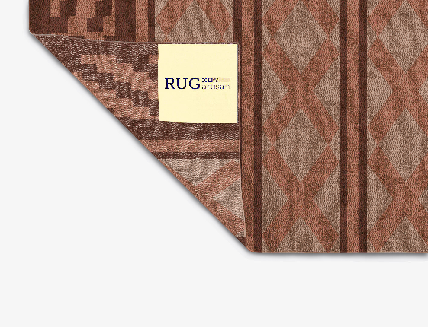 Abacus Geometric Square Flatweave New Zealand Wool Custom Rug by Rug Artisan