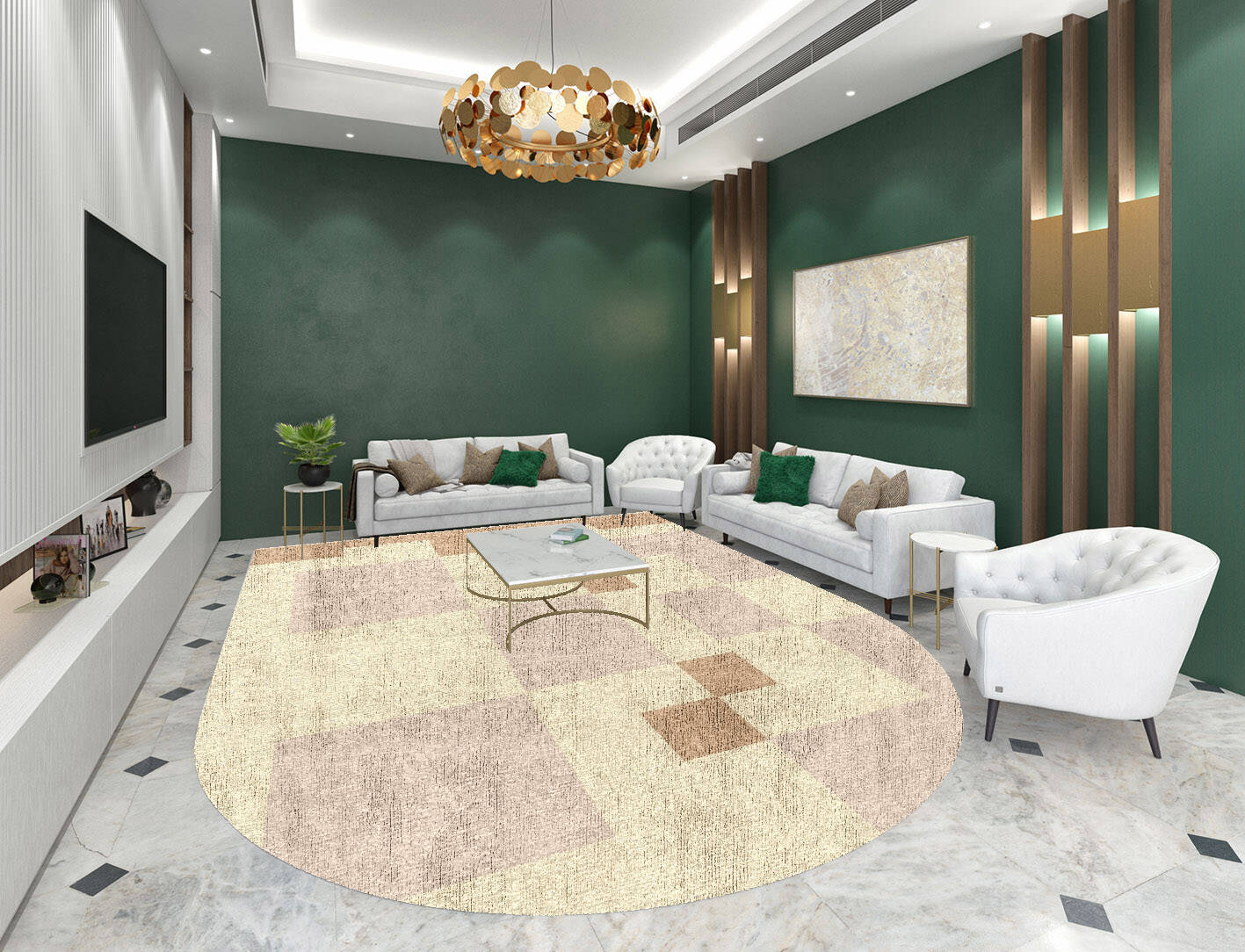 Accumen  Arch Hand Knotted Bamboo Silk Custom Rug by Rug Artisan