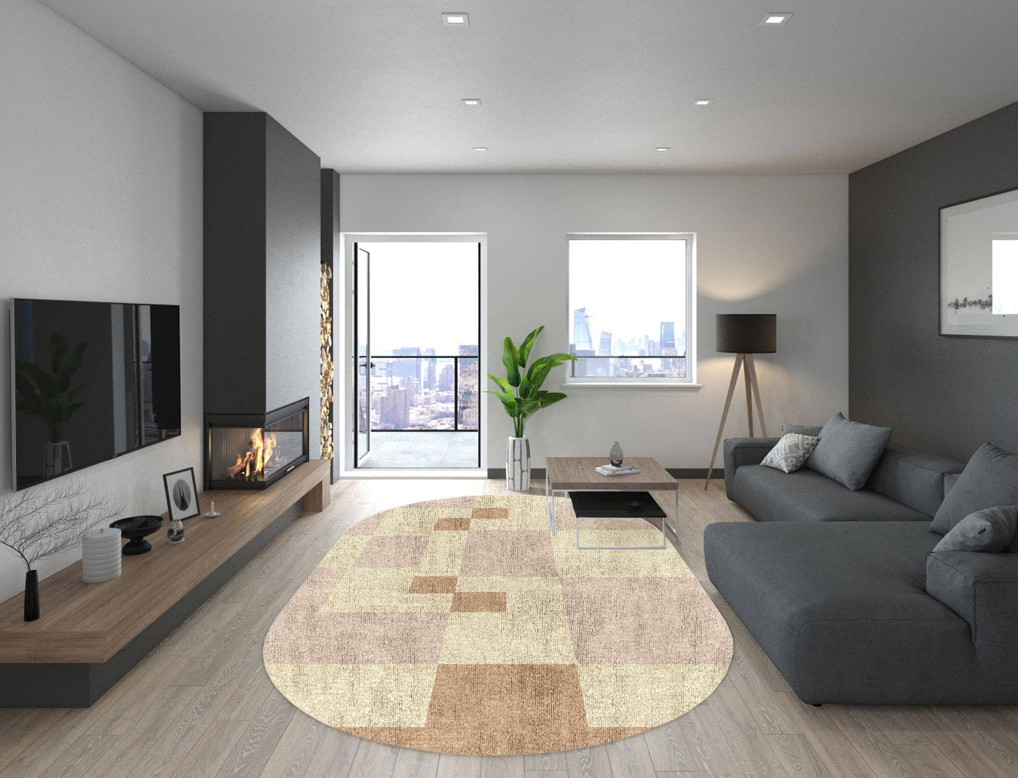 Accumen  Capsule Hand Knotted Bamboo Silk Custom Rug by Rug Artisan
