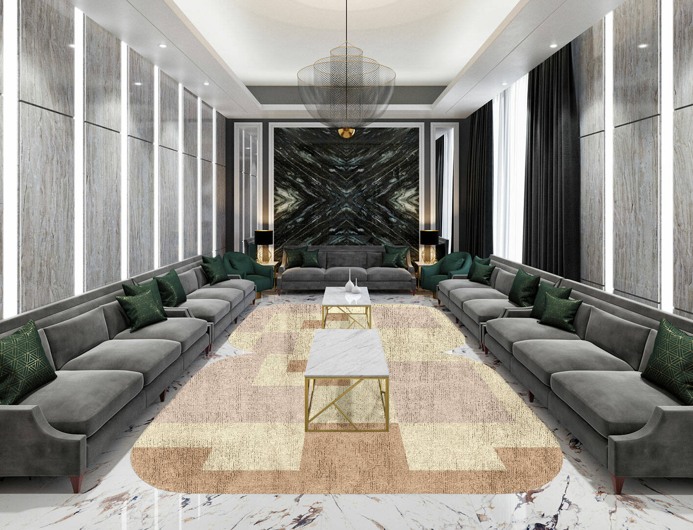 Accumen  Eight Hand Knotted Bamboo Silk Custom Rug by Rug Artisan