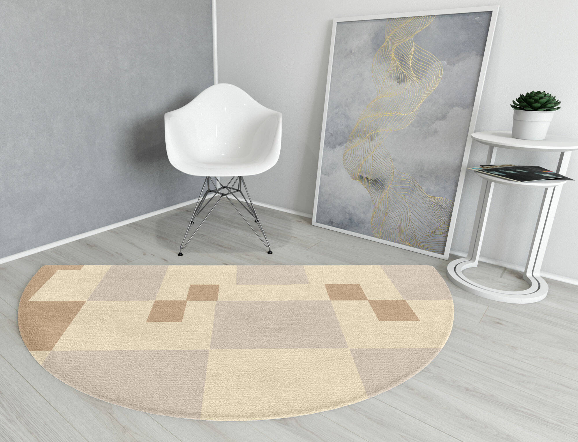 Accumen  Halfmoon Hand Knotted Tibetan Wool Custom Rug by Rug Artisan