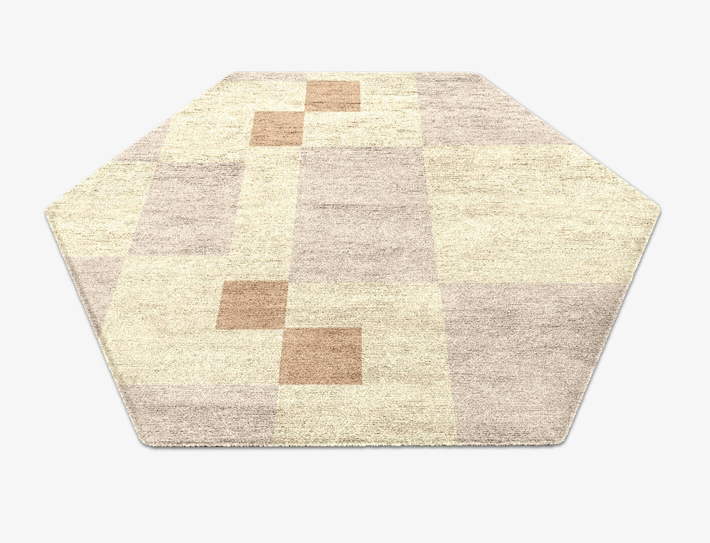 Accumen  Hexagon Hand Knotted Bamboo Silk Custom Rug by Rug Artisan