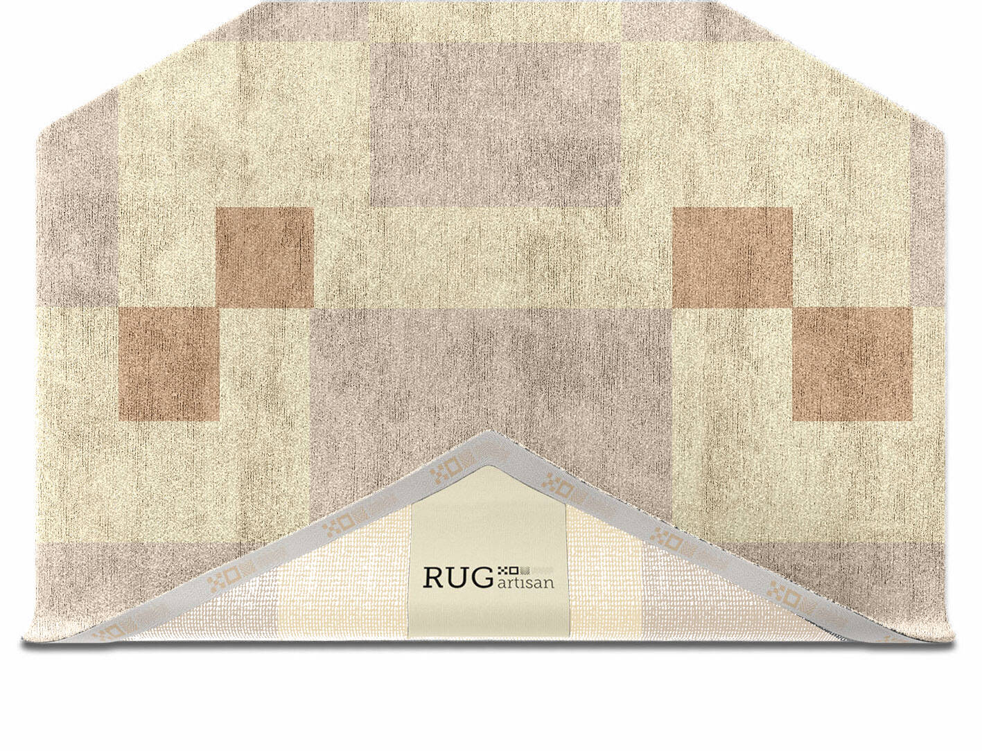 Accumen  Hexagon Hand Knotted Bamboo Silk Custom Rug by Rug Artisan
