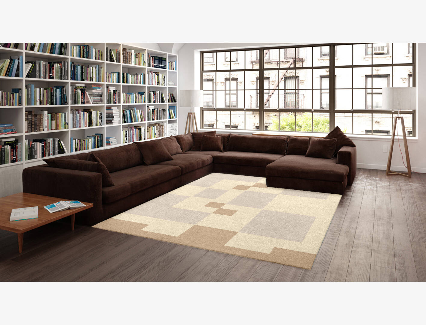 Accumen  Rectangle Hand Knotted Tibetan Wool Custom Rug by Rug Artisan