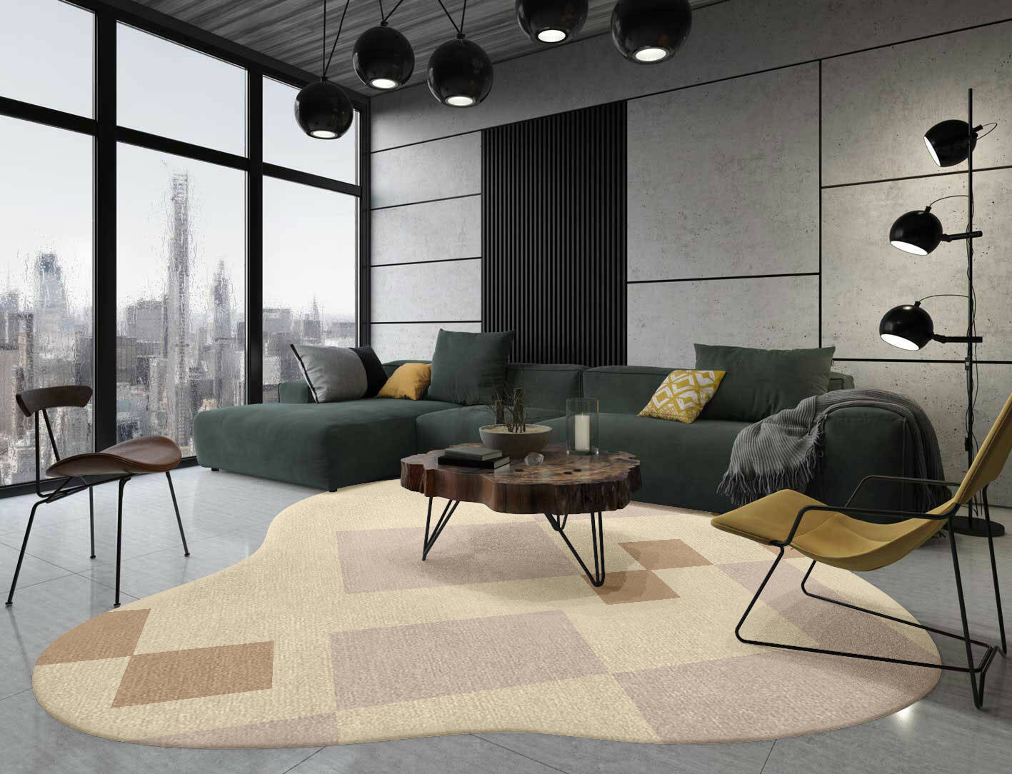 Accumen  Splash Hand Knotted Tibetan Wool Custom Rug by Rug Artisan