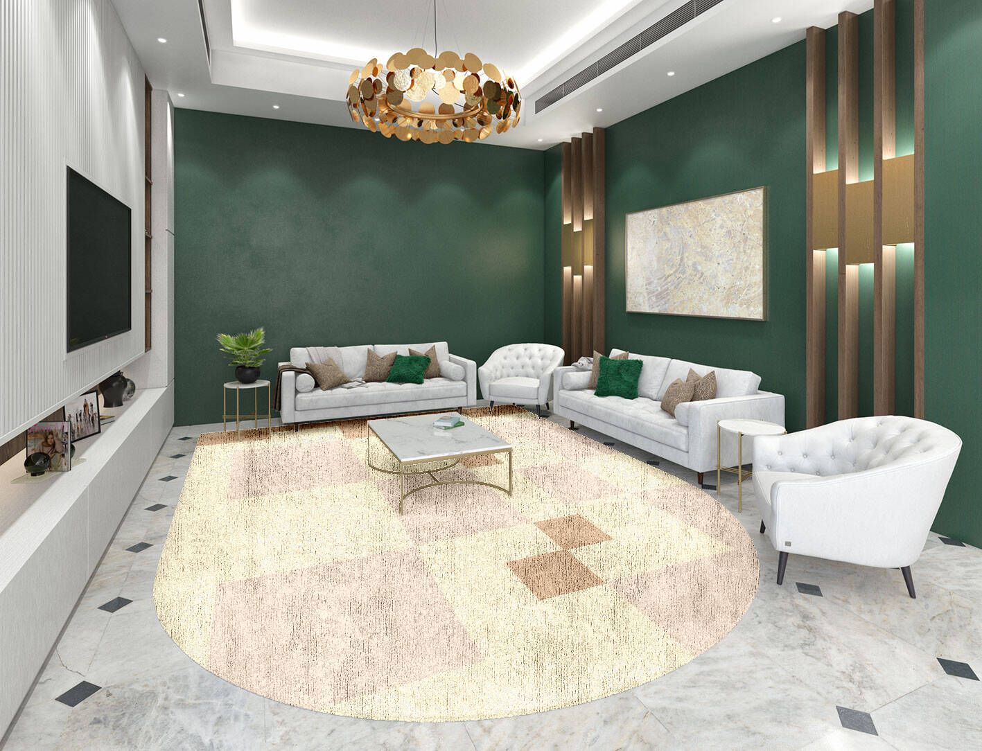Accumen  Arch Hand Tufted Bamboo Silk Custom Rug by Rug Artisan